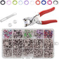 🔥100pcs Invisible Colored Metal Buckle & 1 Count Manual Pressure Pliers