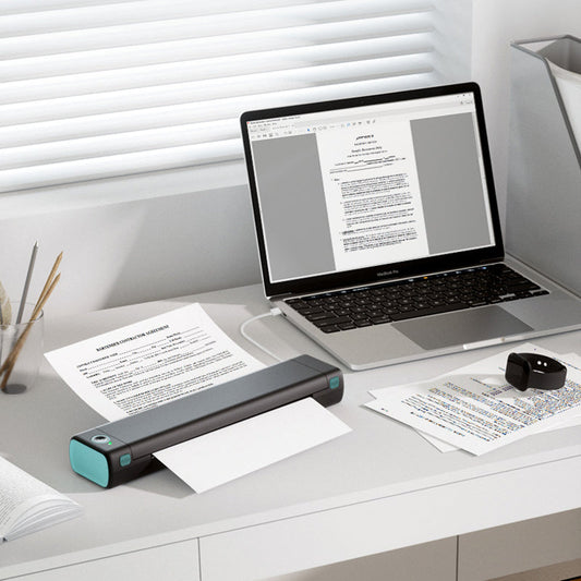🏆Portable wireless printer, ideal for on the go, D810 Bluetooth thermal printer, supports US letter paper size 8.5 x 11 inches, including printers for tattoo studios and offices.