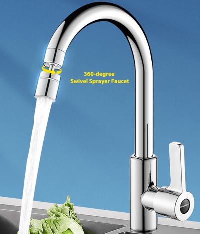 ✨ Water meter aerator with 360° rotation – makes cleaning the sink easier! ✨