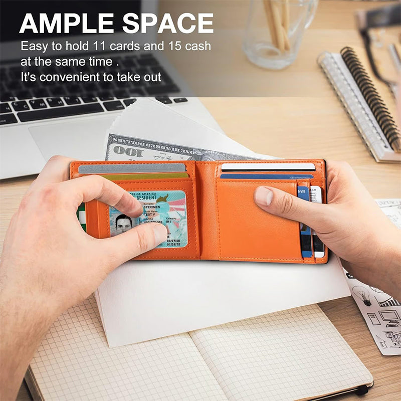 Slim Wallet for Men with Money Clip