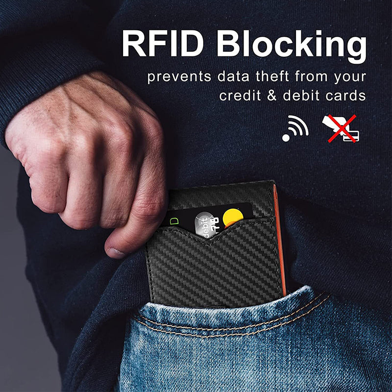 Slim Wallet for Men with Money Clip