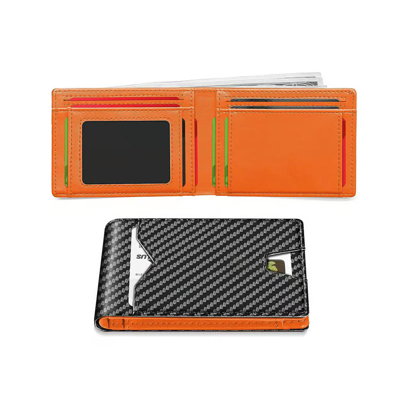 Slim Wallet for Men with Money Clip