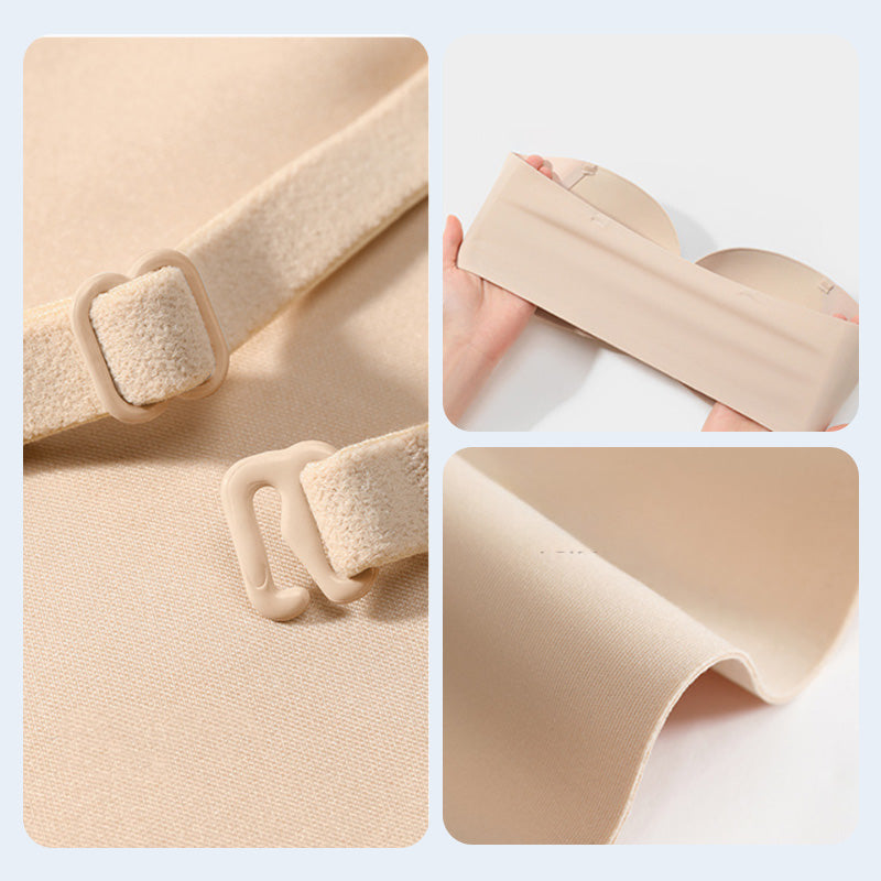 Removable Straps Wire-Free Gathering Bra