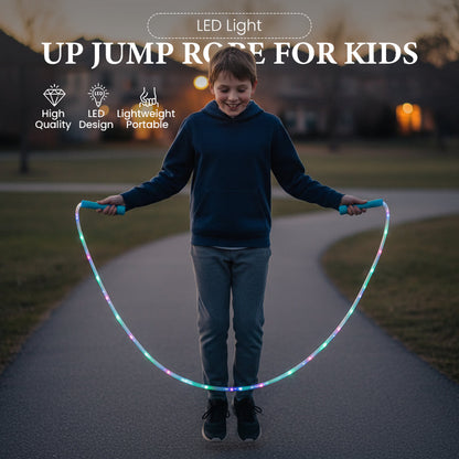 🔥 LED jump rope for kids – cool light show, adjustable length, and active play in the dark
