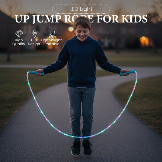 🔥 LED jump rope for kids – cool light show, adjustable length, and active play in the dark