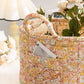 Portable Floral Fabric Storage Basket