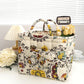 Portable Floral Fabric Storage Basket