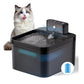 Automatic cat water fountain, 2.2 L, battery-operated pet fountain with motion sensor, cordless, silent design for dogs and cats