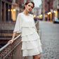 🎁 40% OFF! Women's Elegant Layered Ruffle Sleeve Dress – Effortless Style for Every Occasion 💃