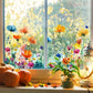 🌼 50% OFF! 🖼️ Colorful bouquet window sticker – LAST DAY – Self-adhesive, removable without residue & sun protection 🌸