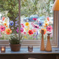 🌼 50% OFF! 🖼️ Colorful bouquet window sticker – LAST DAY – Self-adhesive, removable without residue & sun protection 🌸