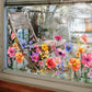🌼 50% OFF! 🖼️ Colorful bouquet window sticker – LAST DAY – Self-adhesive, removable without residue & sun protection 🌸