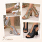 🏖️👠Stylish open-toe heeled sandals for women – Slender legs, comfortable walk 👡