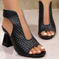 🏖️👠Stylish open-toe heeled sandals for women – Slender legs, comfortable walk 👡