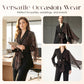 Women's Leopard Accent Blazer & Pants Set