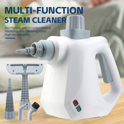 OveeDay Pressurized Handheld Multi-surface Natural Steam Cleaner with 12 Accessories - Multipurpose Steamer Ideal for Home Use
