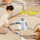OveeDay Pressurized Handheld Multi-surface Natural Steam Cleaner with 12 Accessories - Multipurpose Steamer Ideal for Home Use