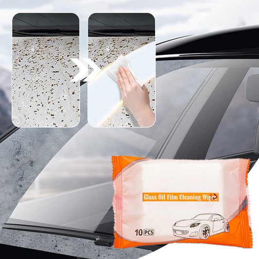 10 Count Car Glass Oil Film Cleaning Wipes