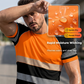 😎👕 חולצת ספורט לגברים בשילוב צבעים פלואורסנטיים, בטיחות גבוהה לטיולים ועבודה בחוץ ✨