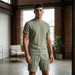 🔥🎁חדש 50% הנחה🔥סט חולצת טי ומכנסיים קצרים קלים לגברים בסגנון קז'ואל