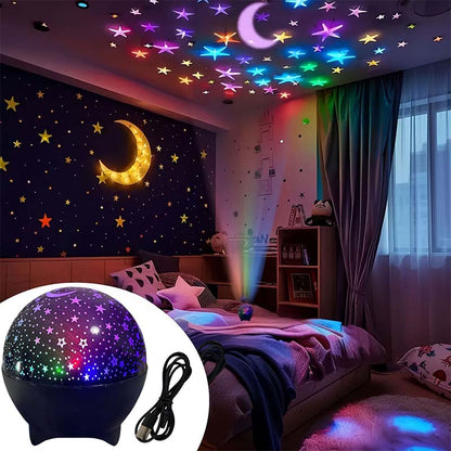 מנורת לילה עם מקרן גלקסי LED USB
